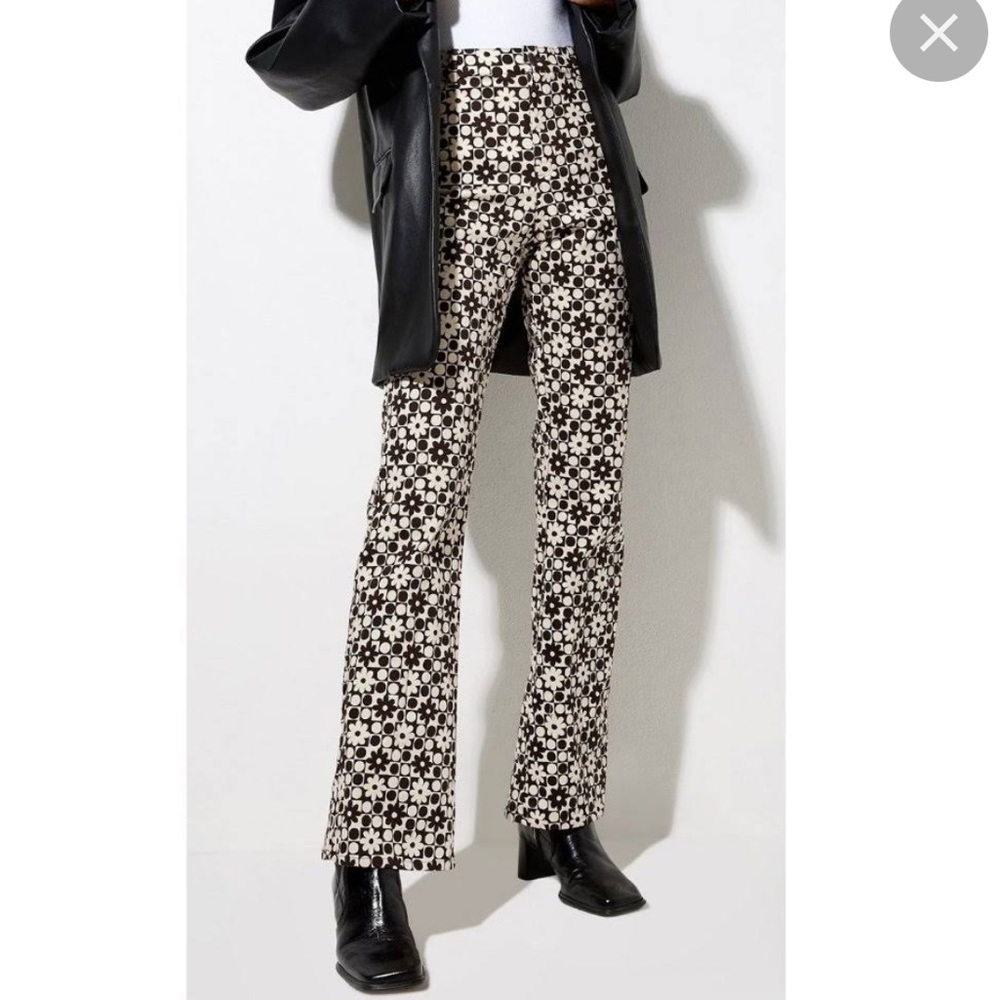 Motel Rocks Zoven Flare Pants in Daisy
